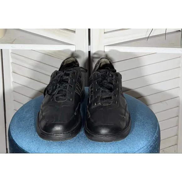 Clarks Mens Slone Lace Up Oxford Black Leather Shoes Size 10.5 - Picture 7 of 10